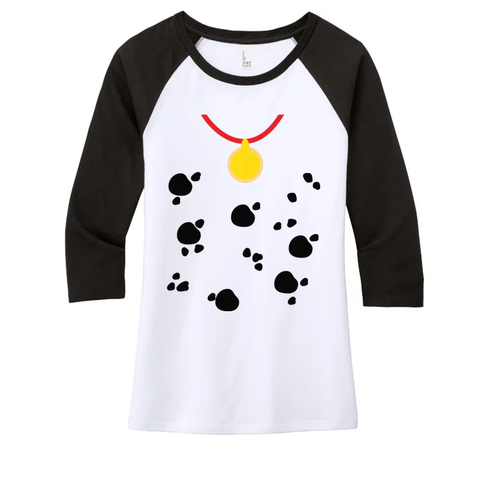 Dalmatian Dog Cute Halloween Costume 5T 4T 3T Women's Tri-Blend 3/4-Sleeve Raglan Shirt