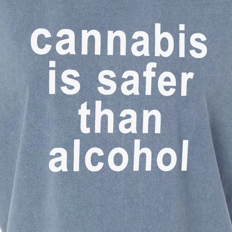 David Dinenberg Cannabis Is Safer Than Alcohol Garment-Dyed Women's Muscle Tee