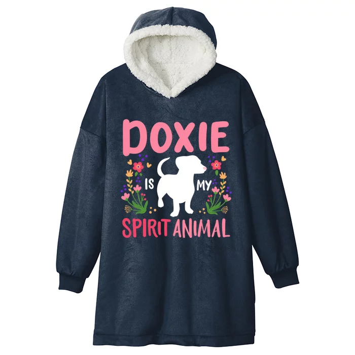 Doxie Dachshund Cool Gift Hooded Wearable Blanket