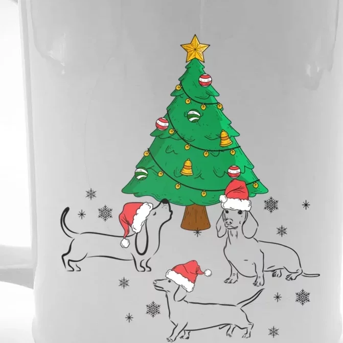 Dachshund Dog Christmas Tree Family Xmas Ugly Dog Owner Meaningful Gift Front & Back Beer Stein