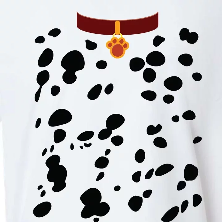 Dog Dalmatian Costume Dalmations Spots Puppy Print Halloween Sueded Cloud Jersey T-Shirt