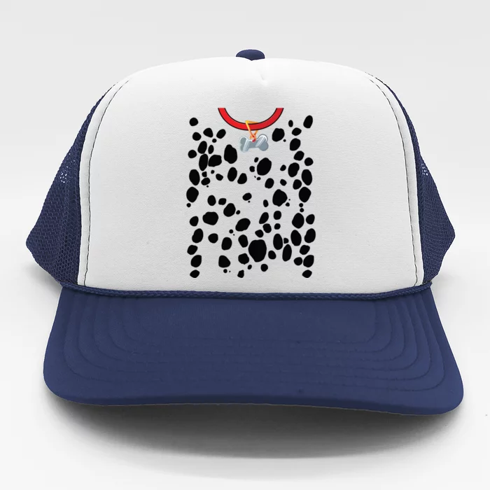 Dog Dalmatian Costume Dalmations Spots Puppy Print Halloween Trucker Hat