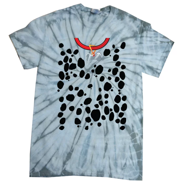 Dog Dalmatian Costume Dalmations Spots Puppy Print Halloween Tie-Dye T-Shirt