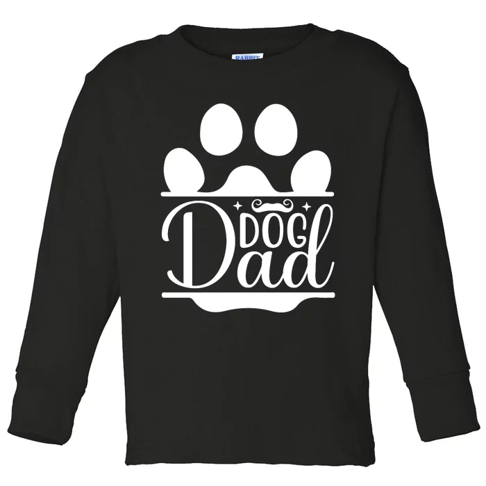 Dog Dad Cute T Toddler Long Sleeve Shirt