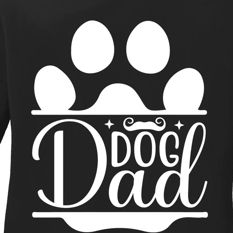 Dog Dad Cute T Ladies Long Sleeve Shirt