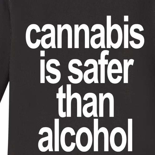 David Dinenberg Cannabis Is Safer Than Alcohol Baby Long Sleeve Bodysuit