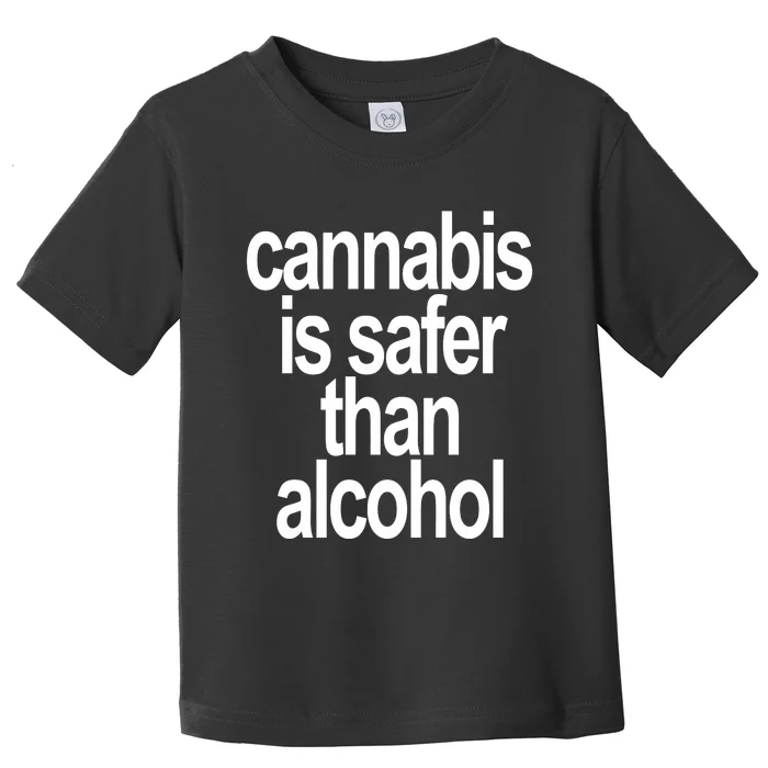 David Dinenberg Cannabis Is Safer Than Alcohol Toddler T-Shirt