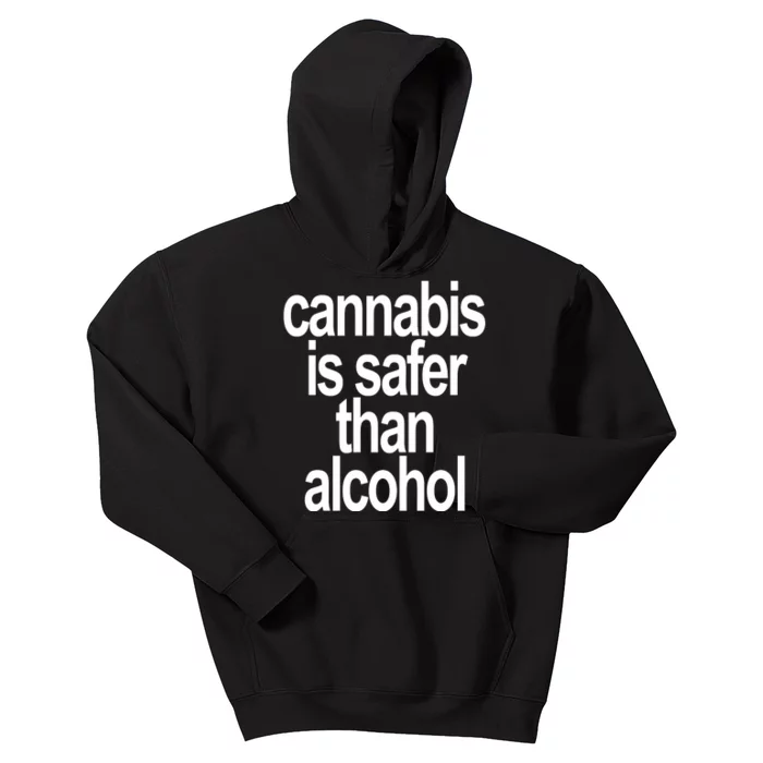 David Dinenberg Cannabis Is Safer Than Alcohol Kids Hoodie