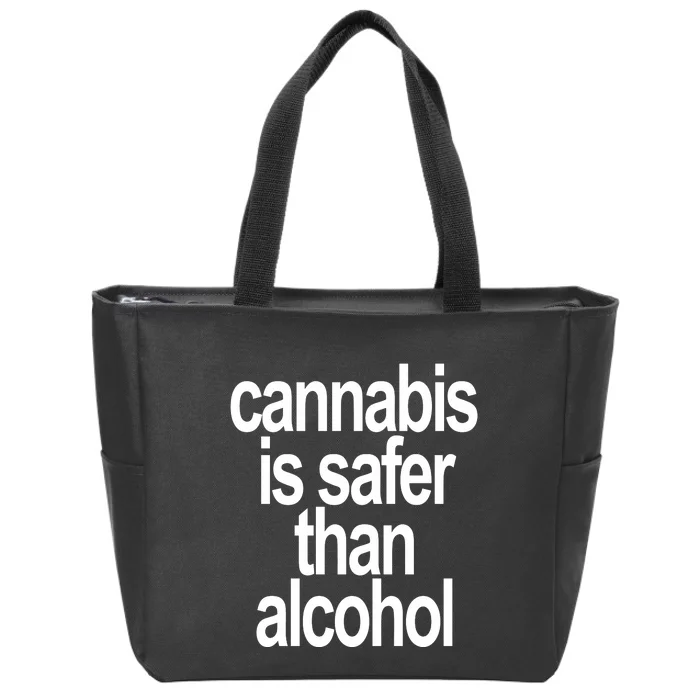 David Dinenberg Cannabis Is Safer Than Alcohol Zip Tote Bag