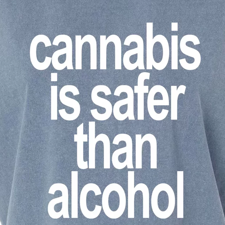 David Dinenberg Cannabis Is Safer Than Alcohol Garment-Dyed Women's Muscle Tee