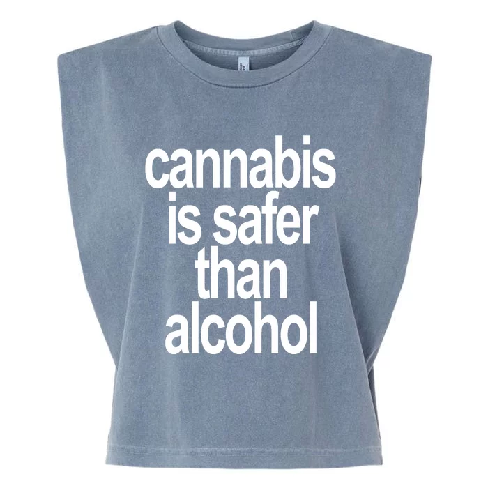 David Dinenberg Cannabis Is Safer Than Alcohol Garment-Dyed Women's Muscle Tee