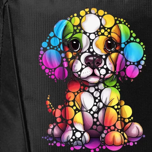 Dot Day Colorful Dog International Dots Day Teacher City Backpack