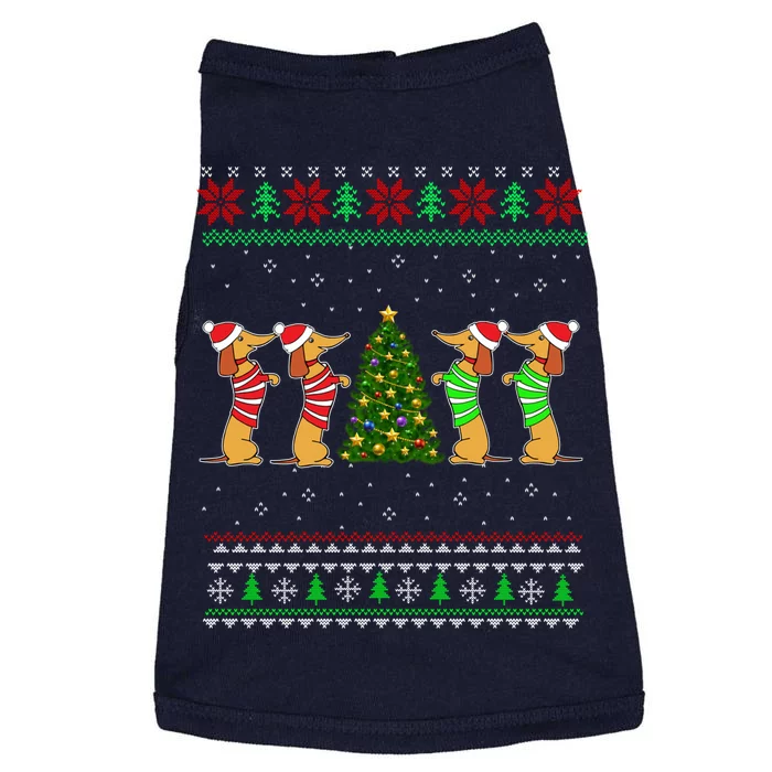 Dachshund Dog Christmas Ugly Sweater Dachshund Xmas Gift Doggie Tank