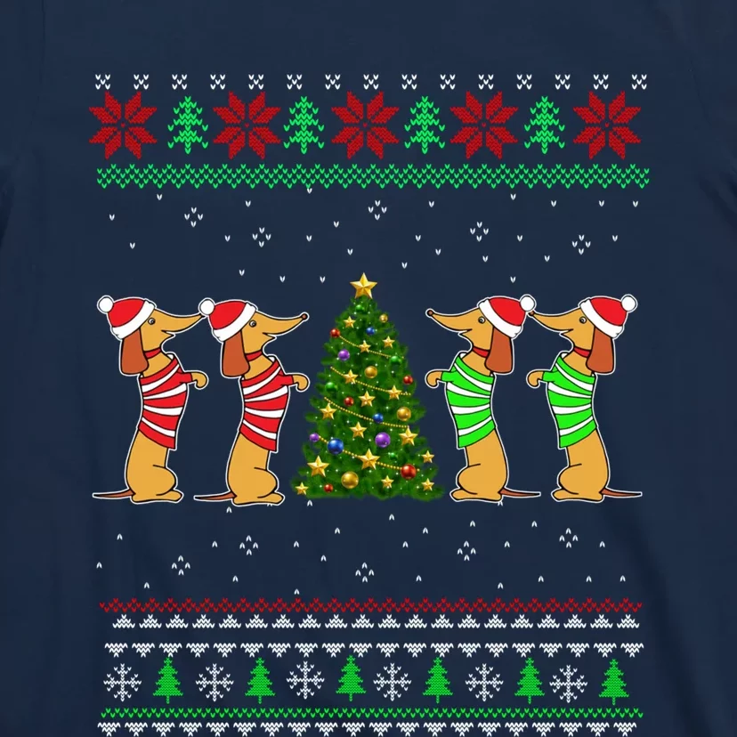 Dachshund Dog Christmas Ugly Sweater Dachshund Xmas Gift T-Shirt