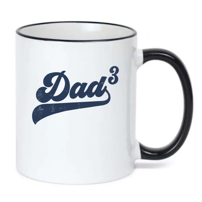 Dad3 Dad Cubed Gifts Father Of Three Daddy 3 Third Time Dad Black Color Changing Mug