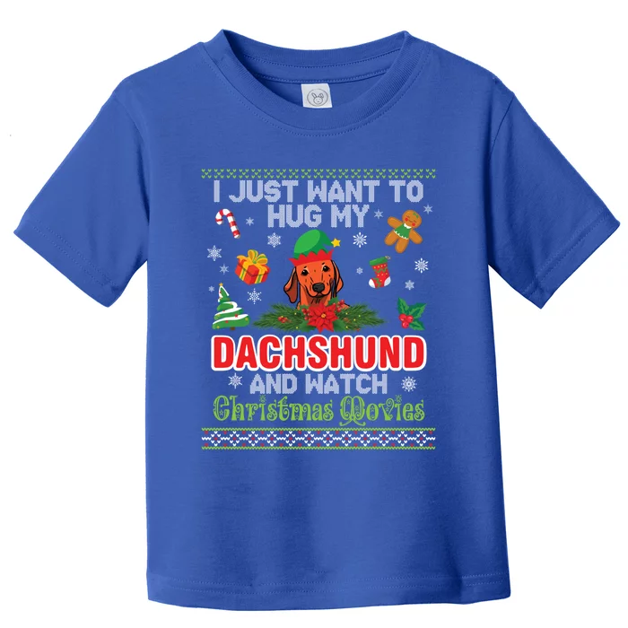 Dachshund Dog Christmas Tree Family Xmas Ugly Dog Owner Gift Toddler T-Shirt