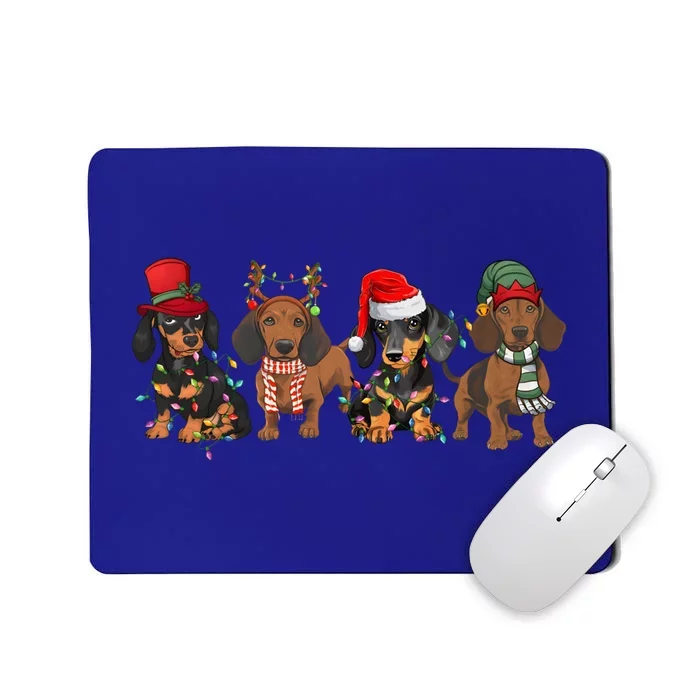 Dachshund Dogs Christmas Light Doxie Dog Xmas Great Gift Mousepad