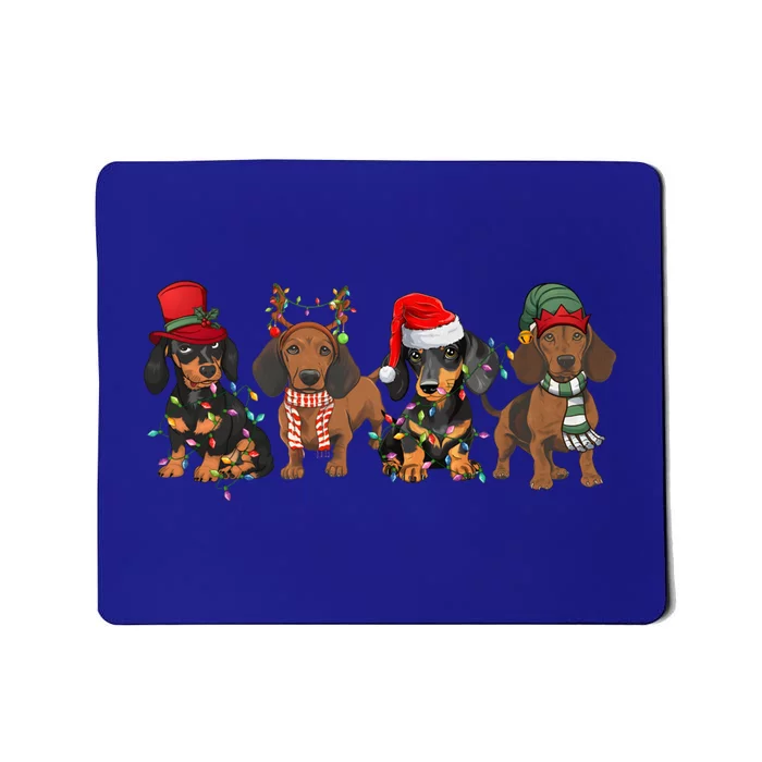 Dachshund Dogs Christmas Light Doxie Dog Xmas Great Gift Mousepad