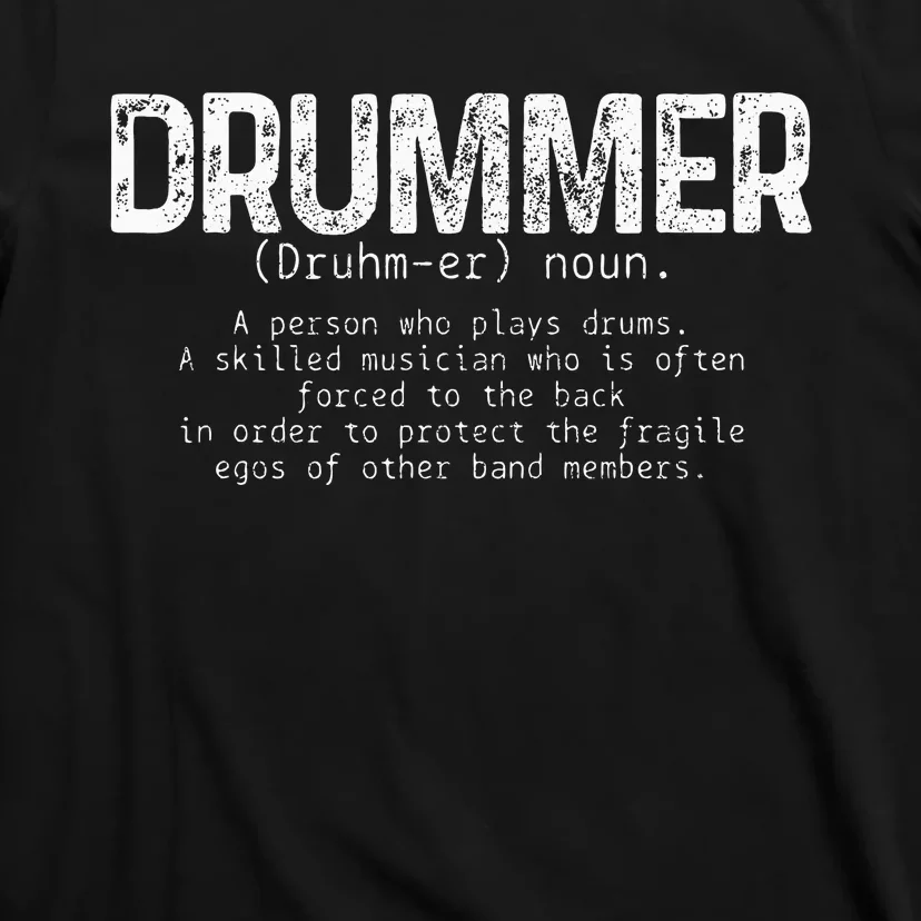 Drummer Definition Drums Drumming Funny Drummer T-Shirt