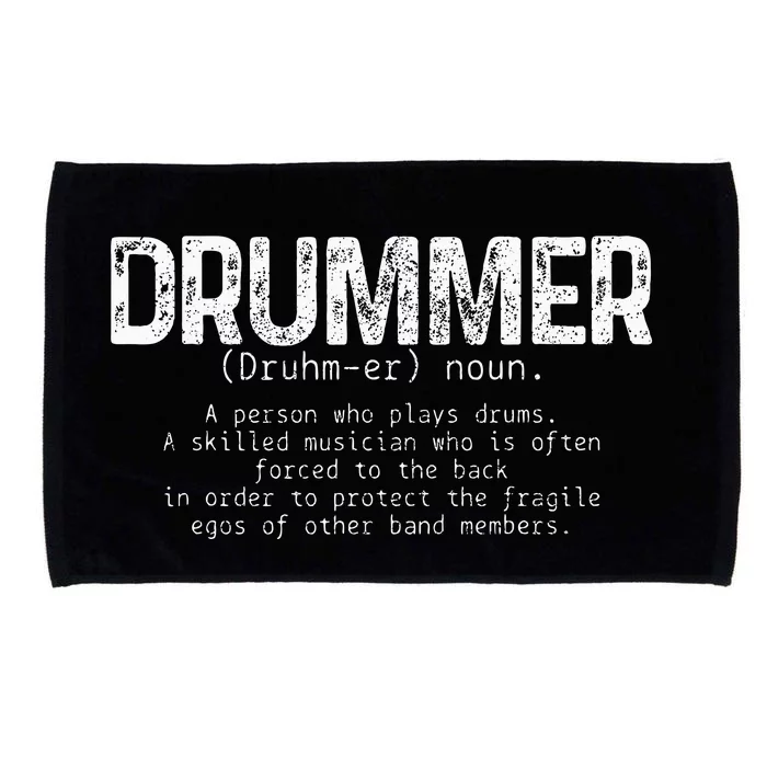 Drummer Definition Drums Drumming Funny Drummer Microfiber Hand Towel