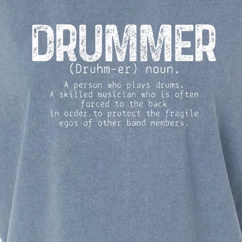 Drummer Definition Drums Drumming Funny Drummer Garment-Dyed Women's Muscle Tee