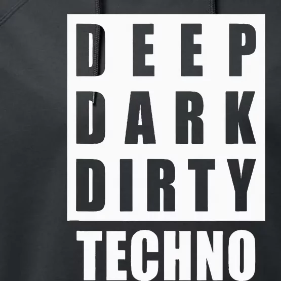 Deep Dark Dirty Techno Clubbing Festival DJ EDM Performance Fleece Hoodie