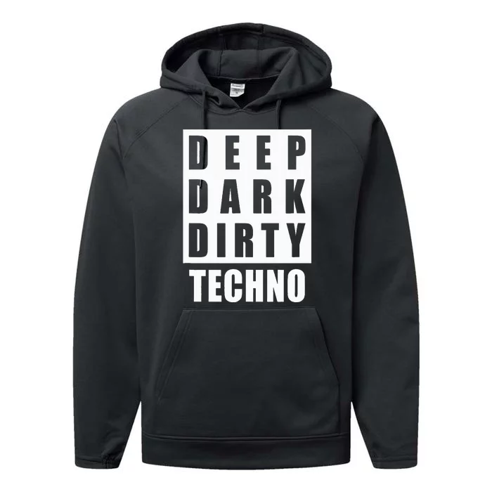 Deep Dark Dirty Techno Clubbing Festival DJ EDM Performance Fleece Hoodie