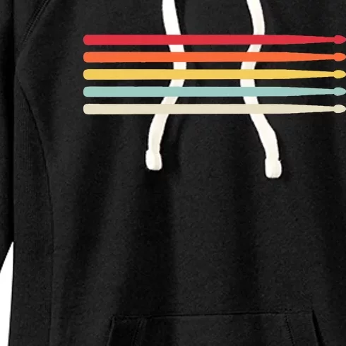 Drummer Drumsticks Drum Sticks Retro Women's Fleece Hoodie