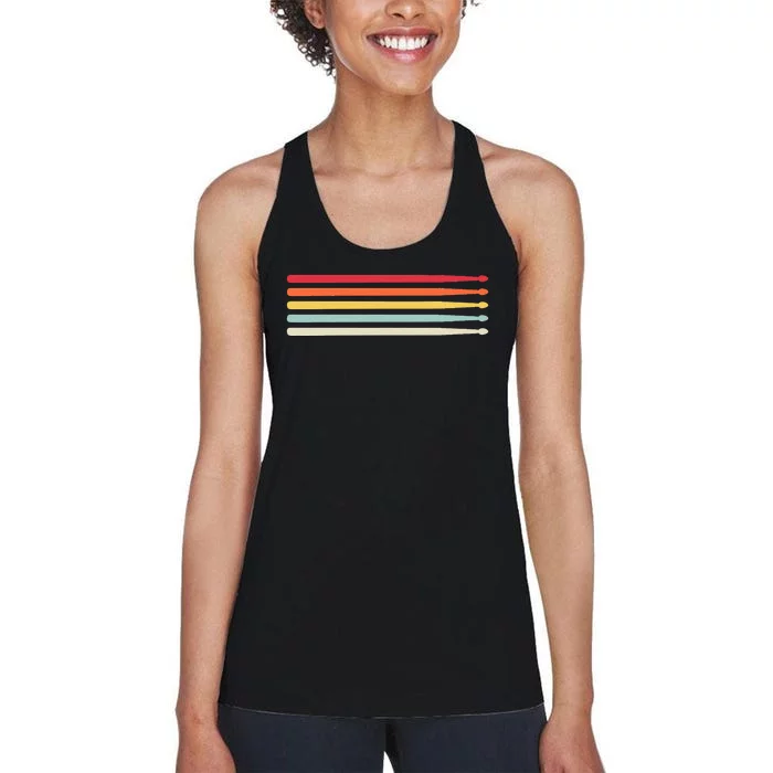 Drummer Drumsticks Drum Sticks Retro Women's Racerback Tank