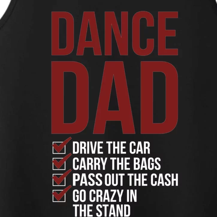 Dance Dad Dancing Dad Of A Dancer Father Gift Performance Tank