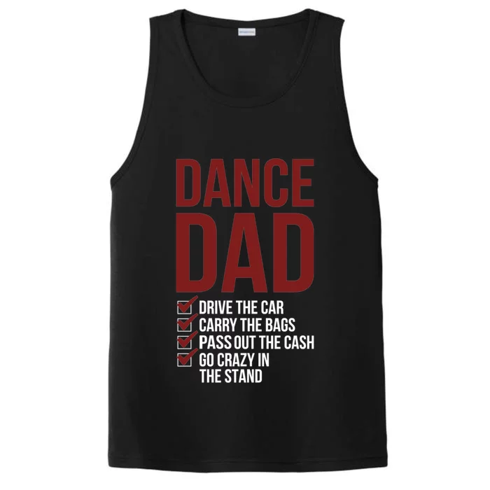 Dance Dad Dancing Dad Of A Dancer Father Gift Performance Tank