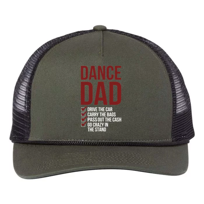 Dance Dad Dancing Dad Of A Dancer Father Gift Retro Rope Trucker Hat Cap