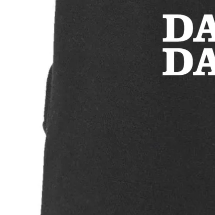 Da Da Dad Pocket Logo Fathers Day Doggie 3-End Fleece Hoodie