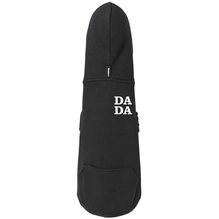 Da Da Dad Pocket Logo Fathers Day Doggie 3-End Fleece Hoodie