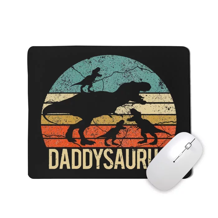 Daddy Dinosaur Daddysaurus 3 Three Xmas Christmas Gift Mousepad