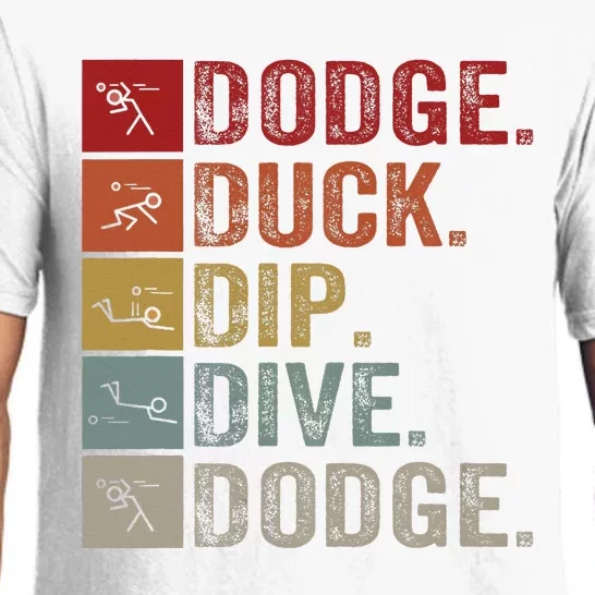 Duck Dip Dive I Ball Games I Funny Dodgeball Pajama Set