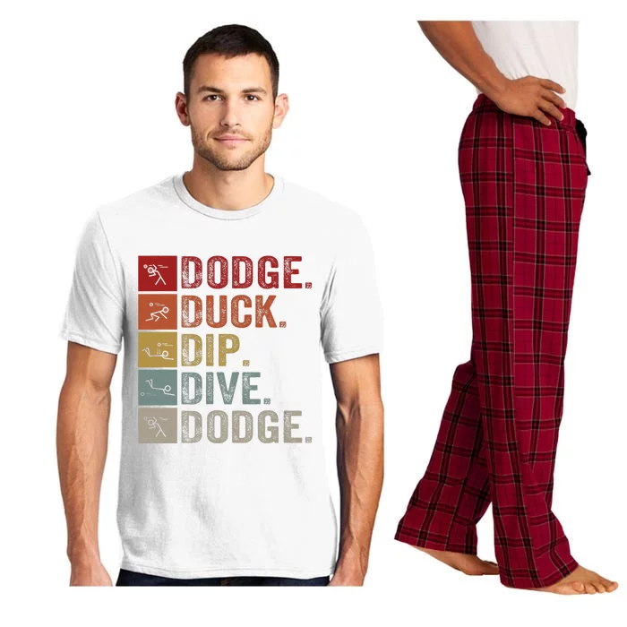 Duck Dip Dive I Ball Games I Funny Dodgeball Pajama Set