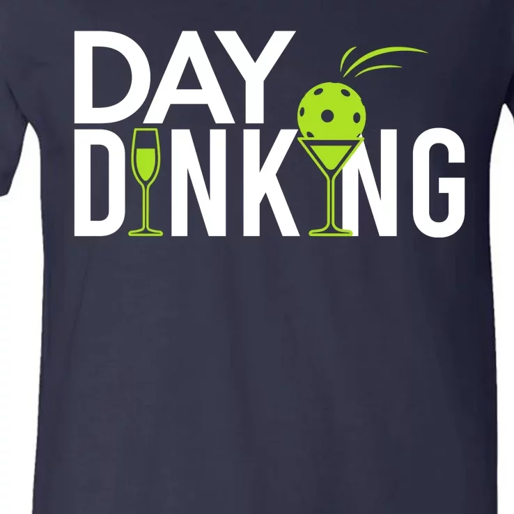 Day Dinking Drinking Pickleball V-Neck T-Shirt