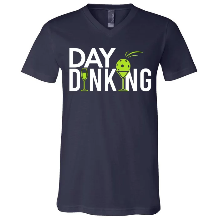 Day Dinking Drinking Pickleball V-Neck T-Shirt