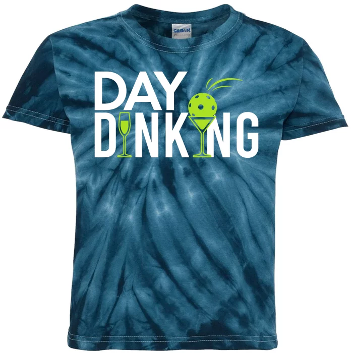 Day Dinking Drinking Pickleball Kids Tie-Dye T-Shirt