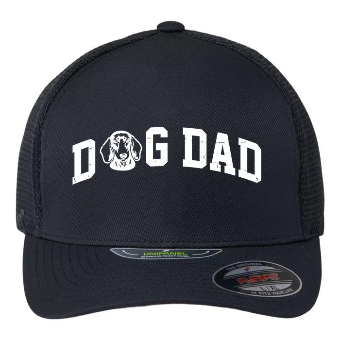 Dog Dad Dachshund Gift For Dad Flexfit Unipanel Trucker Cap