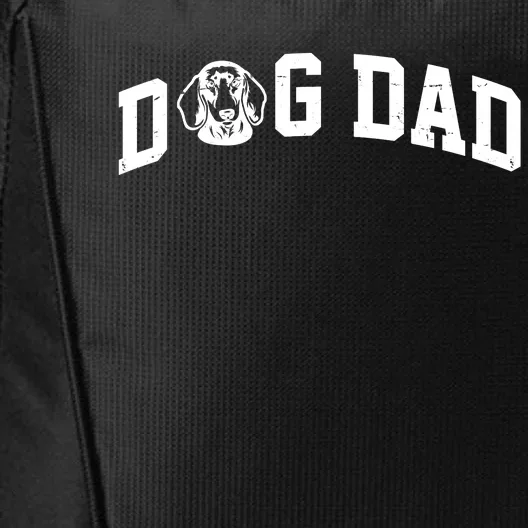 Dog Dad Dachshund Gift For Dad City Backpack