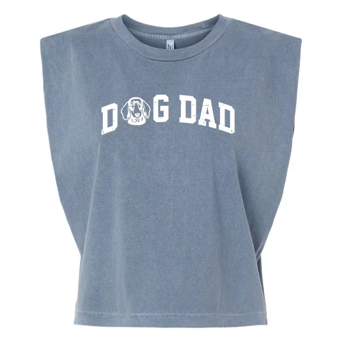 Dog Dad Dachshund Gift For Dad Garment-Dyed Women's Muscle Tee