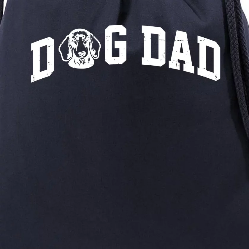 Dog Dad Dachshund Gift For Dad Drawstring Bag