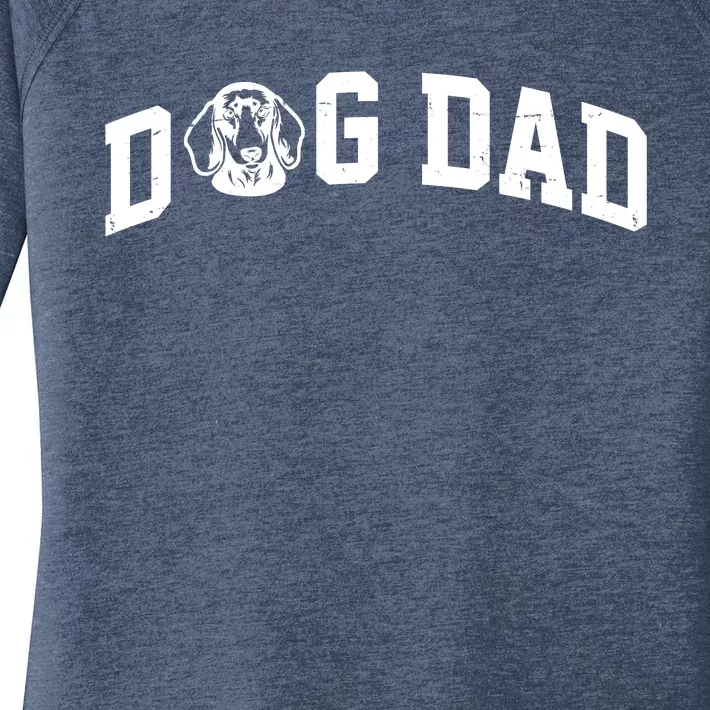 Dog Dad Dachshund Gift For Dad Women's Perfect Tri Tunic Long Sleeve Shirt