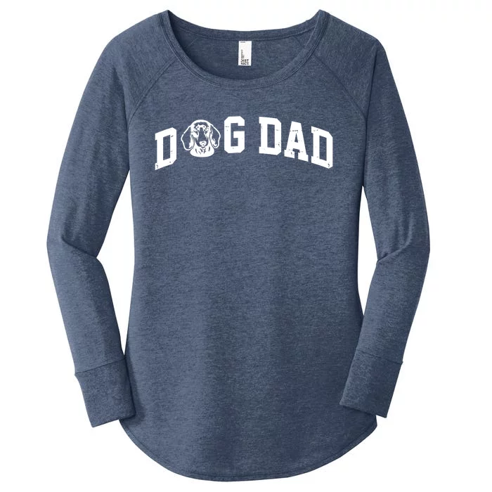 Dog Dad Dachshund Gift For Dad Women's Perfect Tri Tunic Long Sleeve Shirt