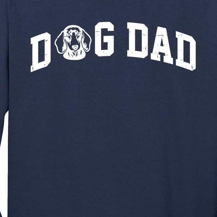 Dog Dad Dachshund Gift For Dad Tall Long Sleeve T-Shirt