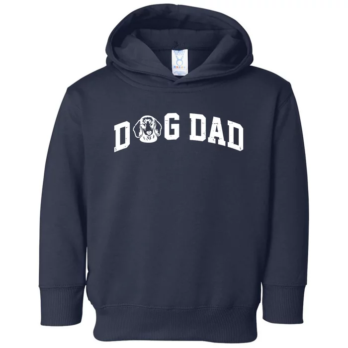 Dog Dad Dachshund Gift For Dad Toddler Hoodie