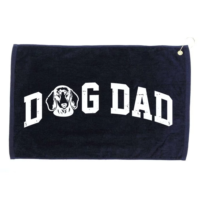 Dog Dad Dachshund Gift For Dad Grommeted Golf Towel