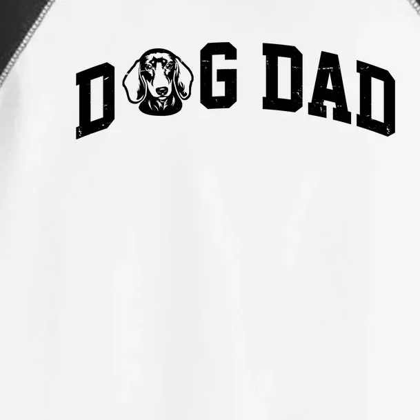 Dog Dad Dachshund Gift For Dad Toddler Fine Jersey T-Shirt